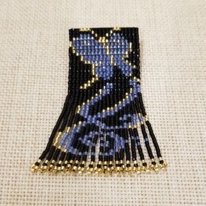 Handmade beaded butterfly pin